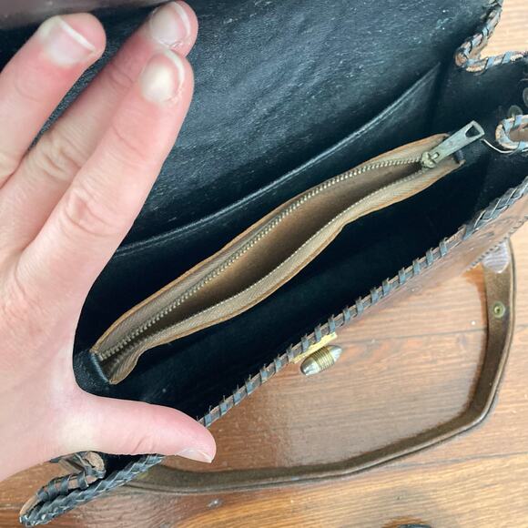 Vintage Joo Kay Tooled Leather Shoulder Bag - Picture 12 of 12